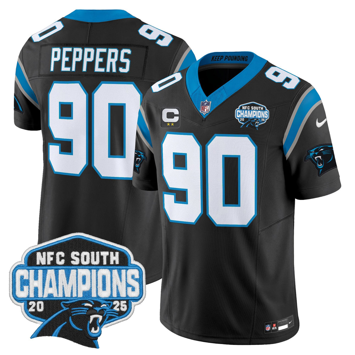 Men's Carolina Panthers 2025 NFC South Division Champions Vapor Limited Jersey - All Stitched