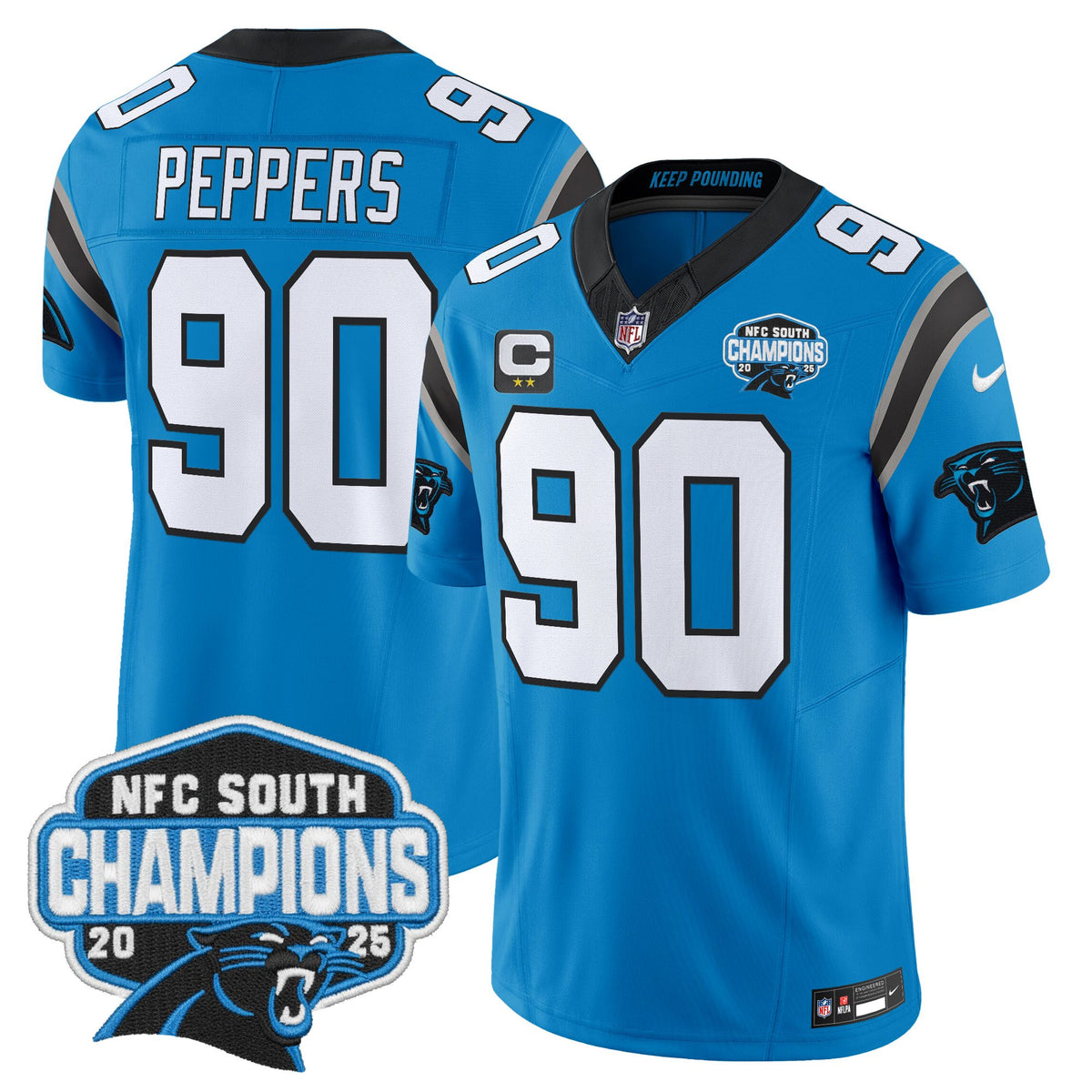 Men's Carolina Panthers 2025 NFC South Division Champions Vapor Limited Jersey - All Stitched