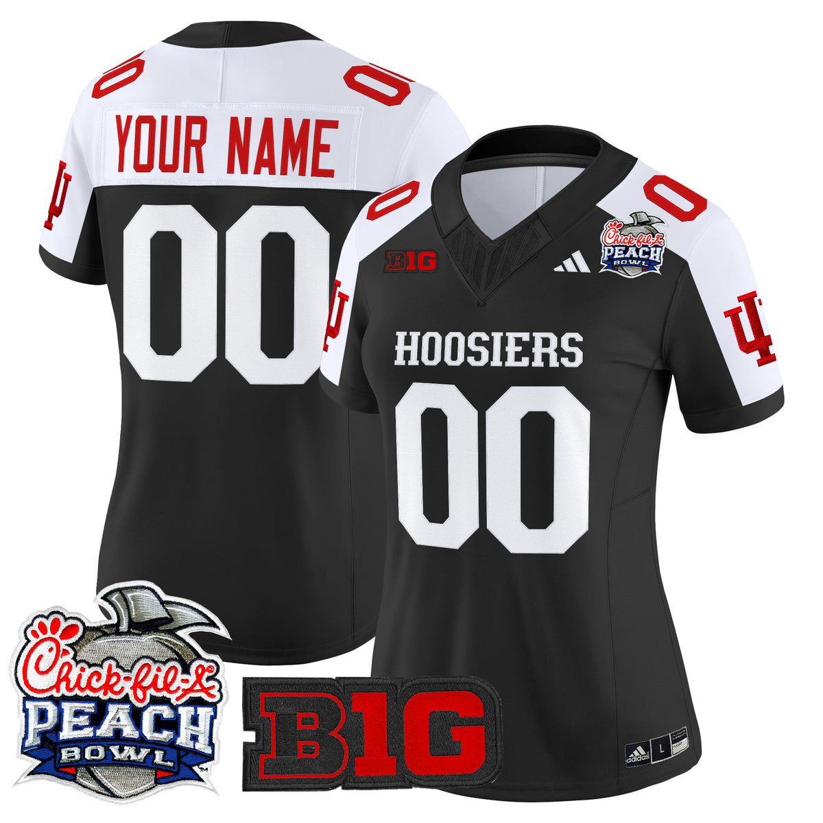 Indiana Hoosiers 2026 Peach Bowl Vapor Limited Custom Jersey V2 - All Stitched