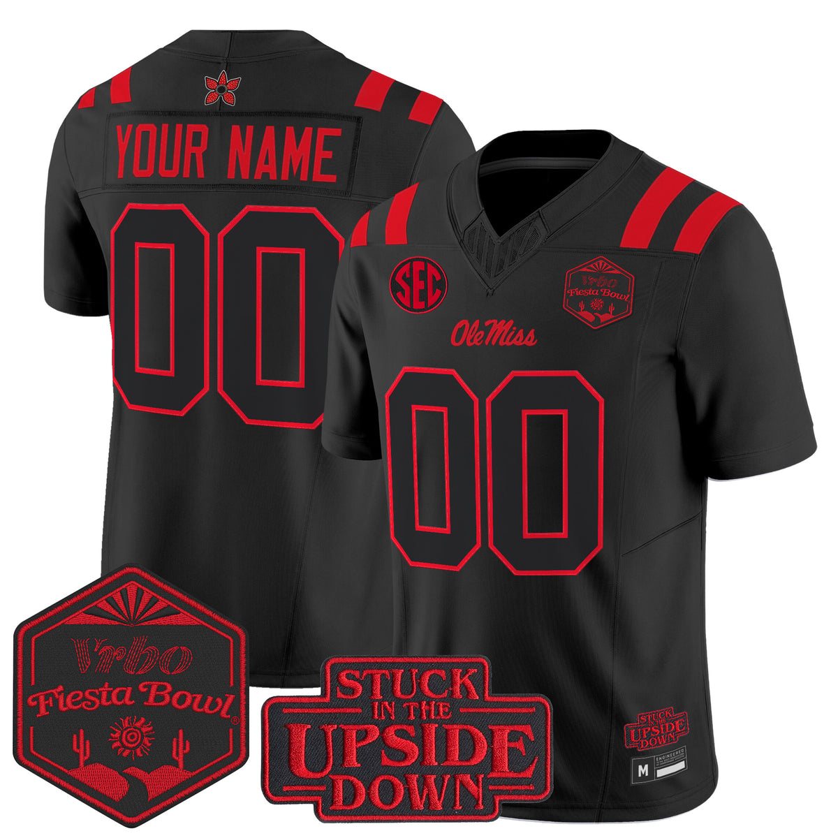 Ole Miss Rebels 'Stranger Things Edition' Vapor Limited Custom Jersey - 2026 The Fiesta Bowl - All Stitched