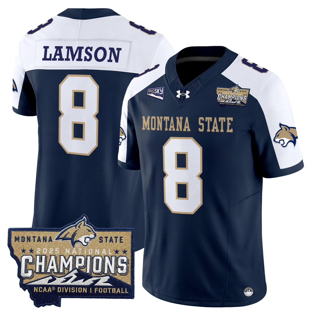 Men's Montana State Bobcats 2025 National Champions Vapor Limited Jersey - All Stitched