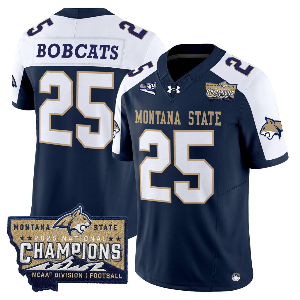 Men's Montana State Bobcats 2025 National Champions Vapor Limited Jersey - All Stitched