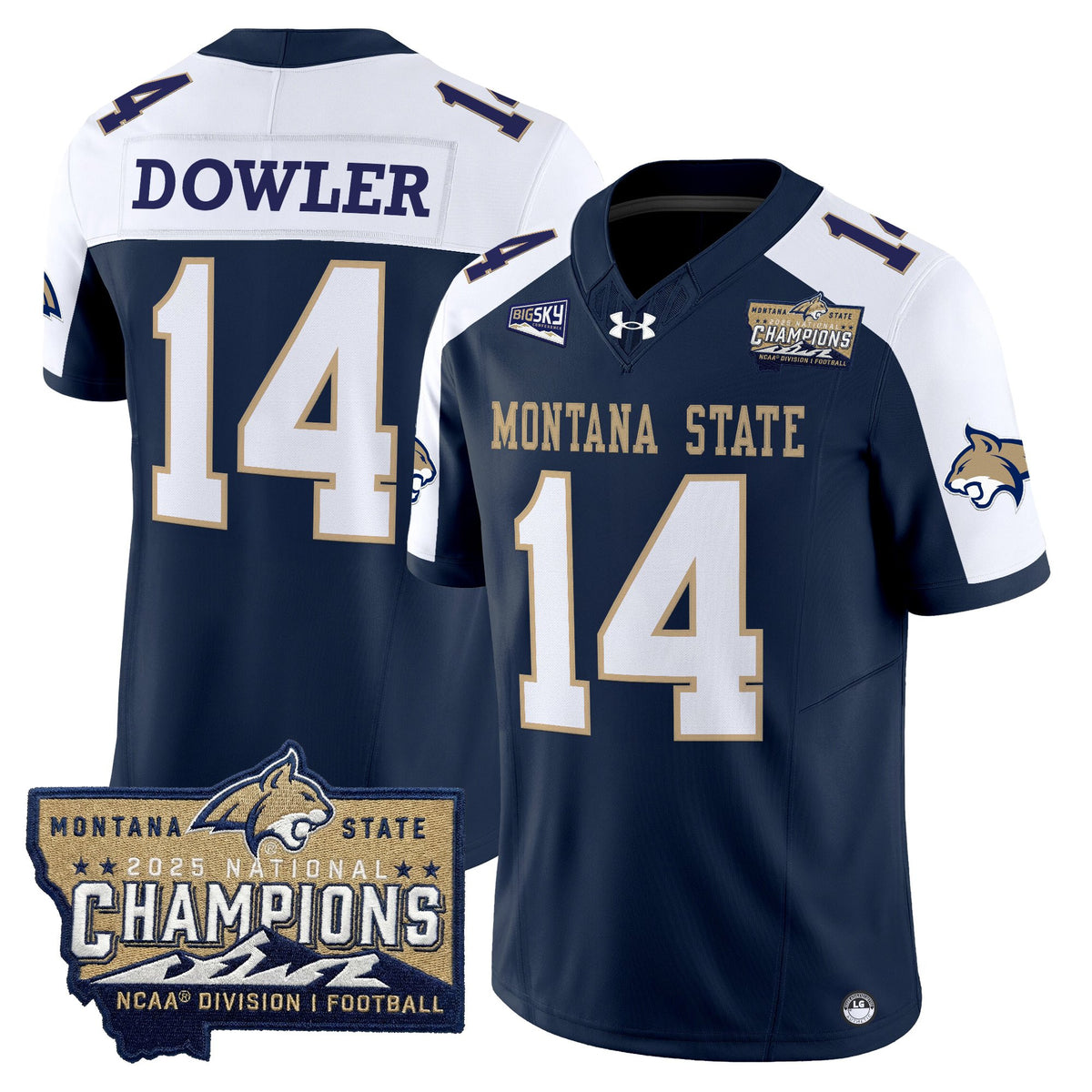 Men's Montana State Bobcats 2025 National Champions Vapor Limited Jersey - All Stitched