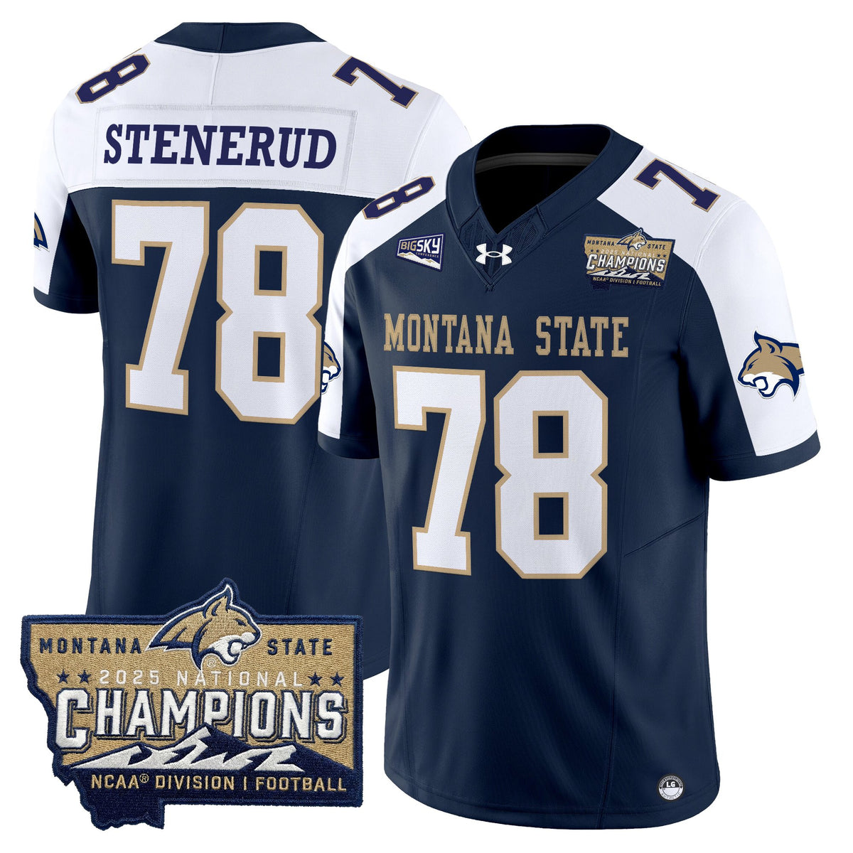 Men's Montana State Bobcats 2025 National Champions Vapor Limited Jersey - All Stitched
