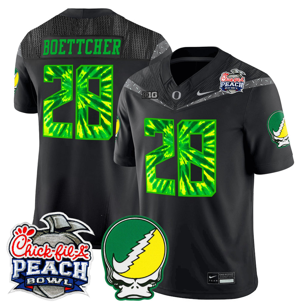 Men's Oregon Ducks "Grateful Ducks" Vapor Limited Jersey - 2026 Peach Bowl Patch - All Stitched