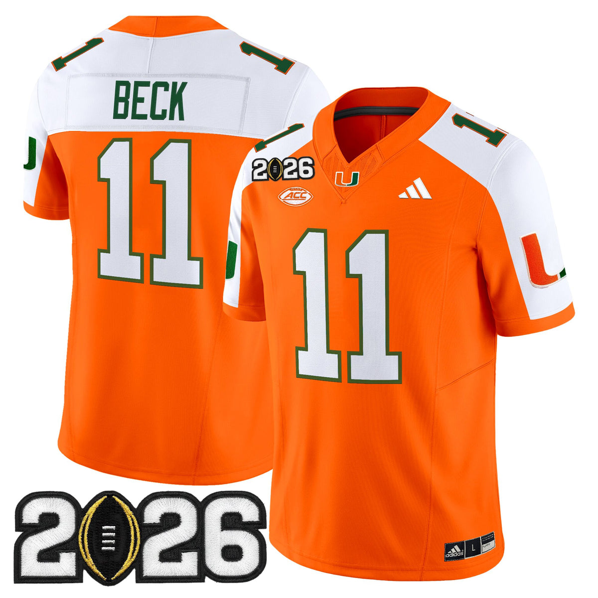 Men's Miami Hurricanes 2026 CFP Final Patch Vapor Limited Jersey - All Stitched