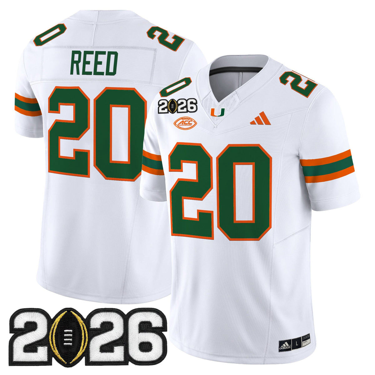 Men's Miami Hurricanes 2026 CFP Final Patch Vapor Limited Jersey - All Stitched