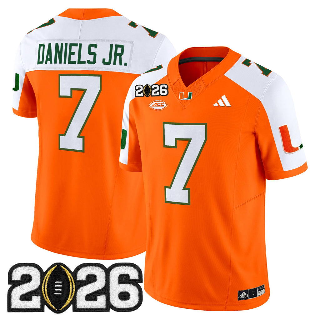 Men's Miami Hurricanes 2026 CFP Final Patch Vapor Limited Jersey - All Stitched