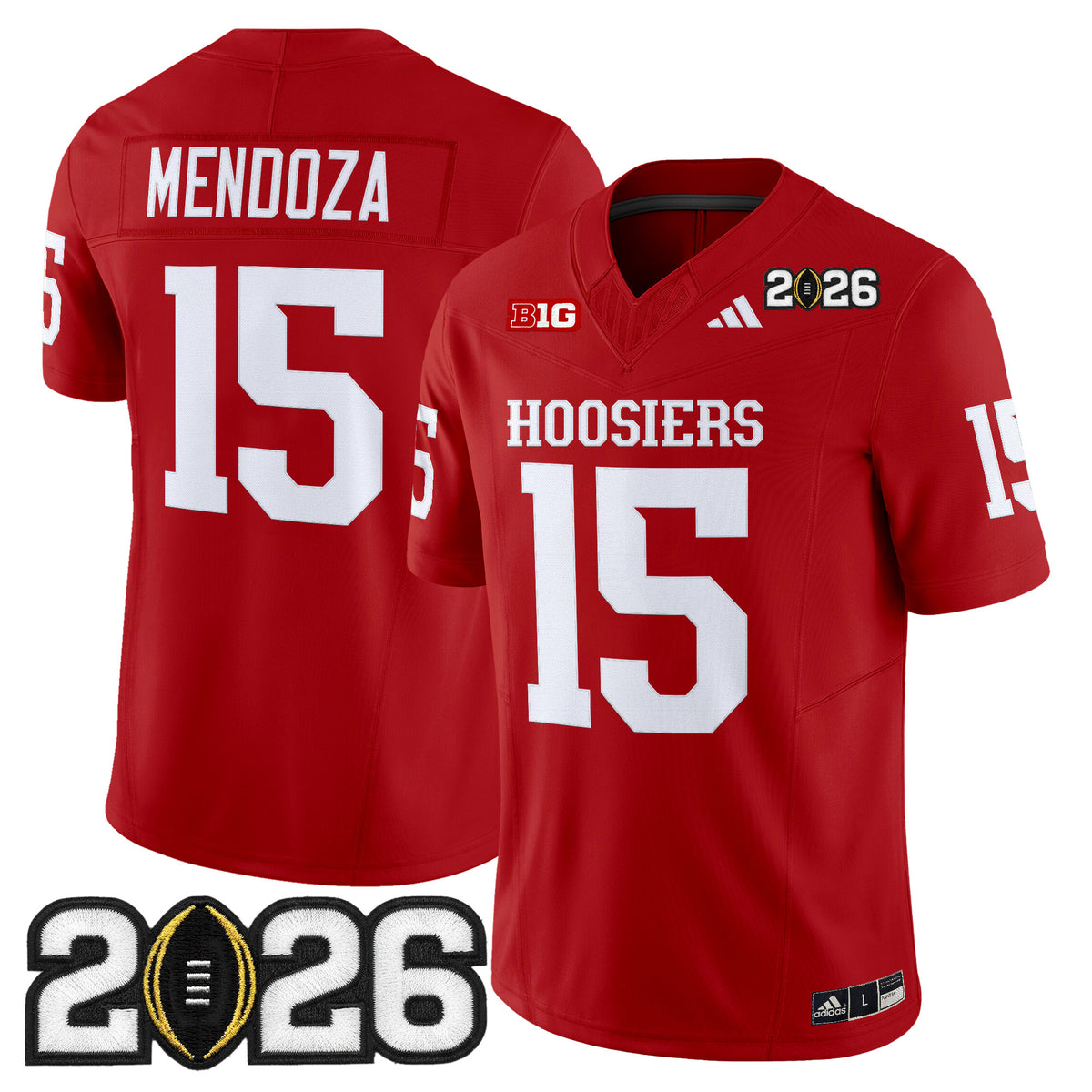 Men's Indiana Hoosiers 2026 CFP Final Patch Vapor Limited Jersey - All Stitched