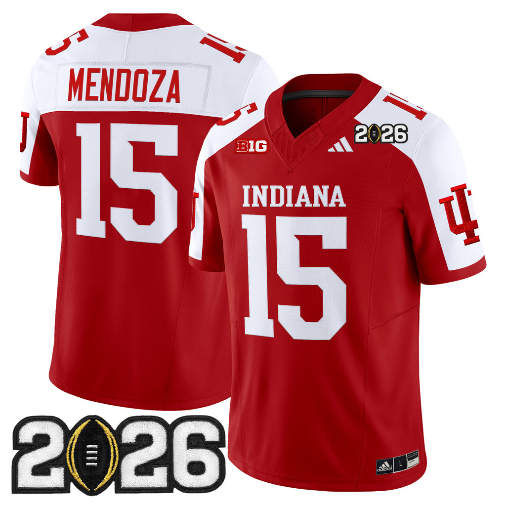 Men's Indiana Hoosiers 2026 CFP Final Patch Vapor Limited Jersey V2 - All Stitched