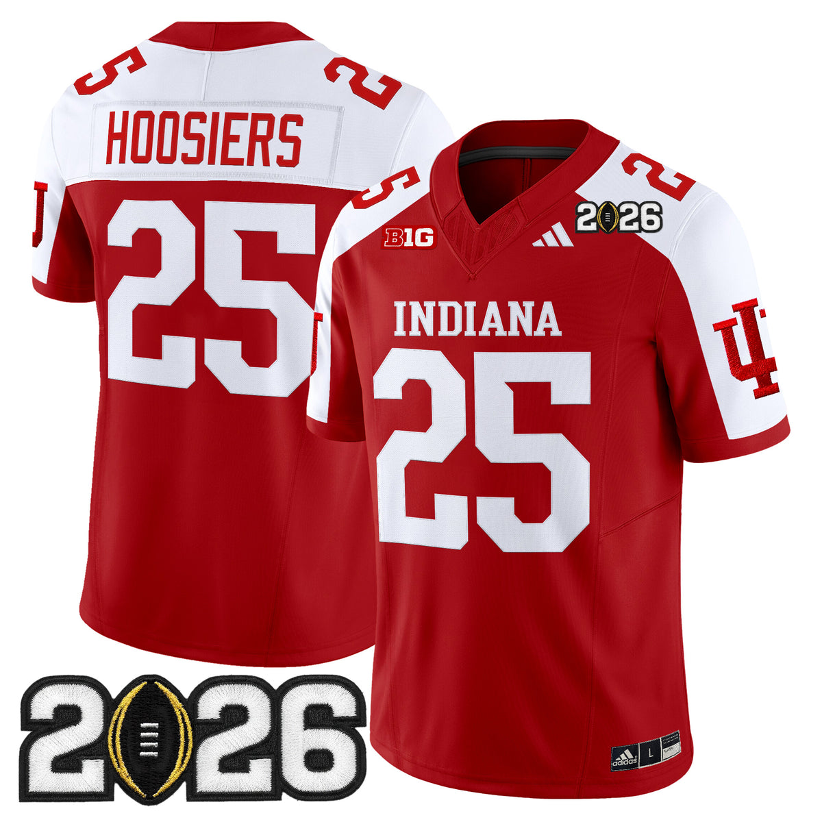 Men's Indiana Hoosiers 2026 CFP Final Patch Vapor Limited Jersey V2 - All Stitched