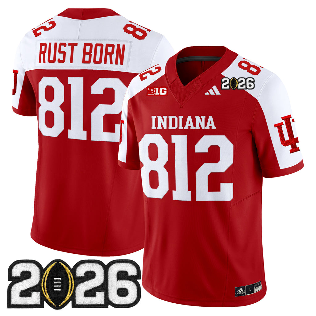 Men's Indiana Hoosiers 2026 CFP Final Patch Vapor Limited Jersey V2 - All Stitched