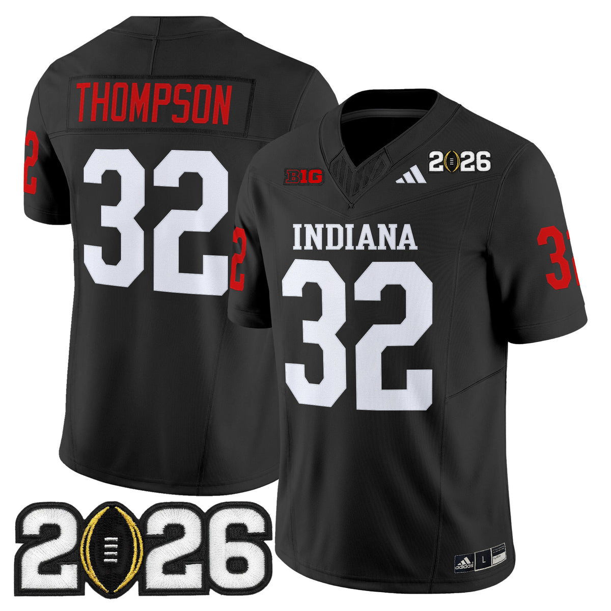 Men's Indiana Hoosiers 2026 CFP Final Patch Vapor Limited Jersey V2 - All Stitched