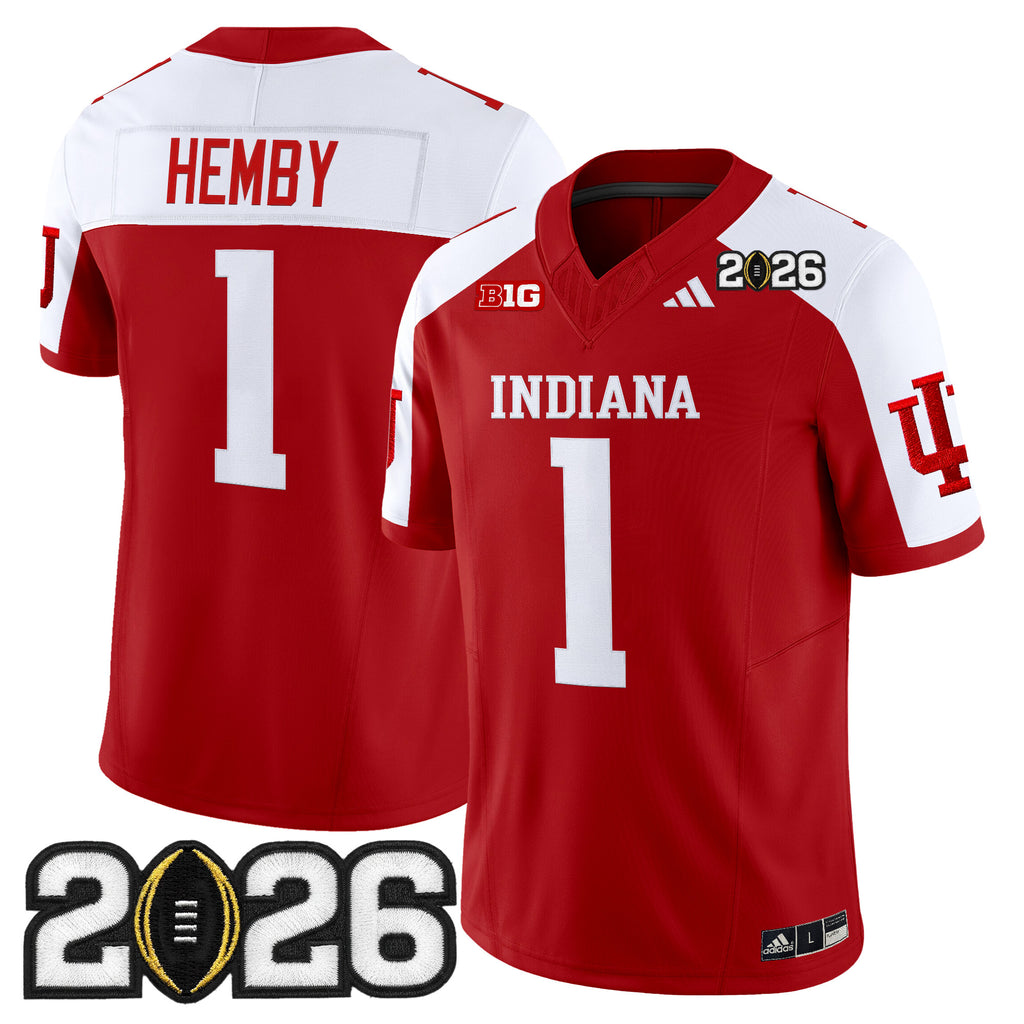 Men's Indiana Hoosiers 2026 CFP Final Patch Vapor Limited Jersey V2 - All Stitched