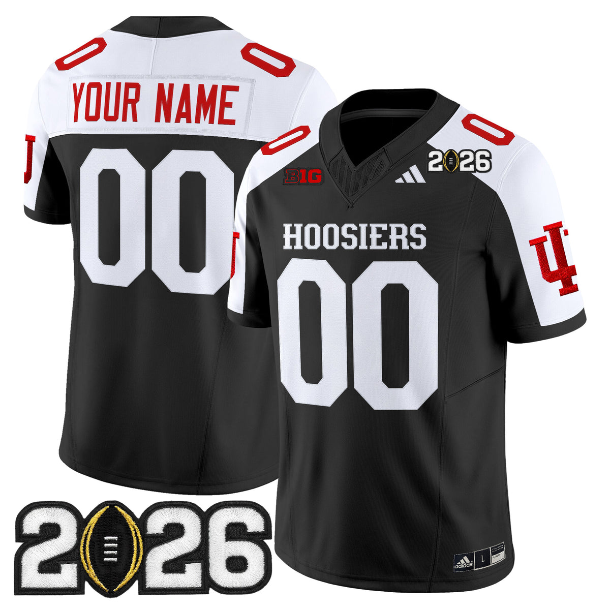 Indiana Hoosiers 2026 CFP Final Patch Vapor Limited Custom Jersey - All Stitched