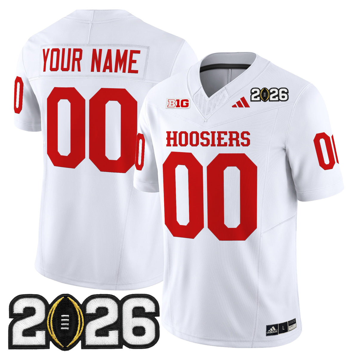 Indiana Hoosiers 2026 CFP Final Patch Vapor Limited Custom Jersey - All Stitched