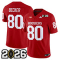 Charlie Becker Indiana Hoosiers 2026 CFP Final Patch Vapor Limited Jersey - All Stitched