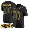 Indiana Hoosiers 2026 CFP Final Patch Gold Vapor Limited Custom Jersey - All Stitched