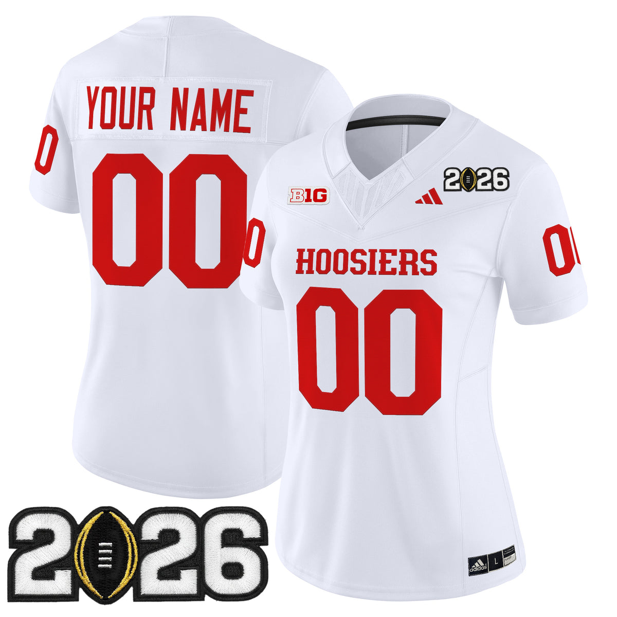 Indiana Hoosiers 2026 CFP Final Patch Vapor Limited Custom Jersey - All Stitched