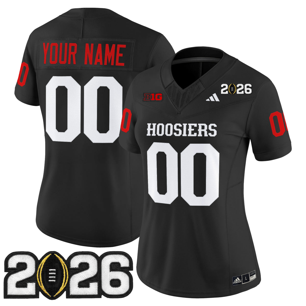 Indiana Hoosiers 2026 CFP Final Patch Vapor Limited Custom Jersey - All Stitched