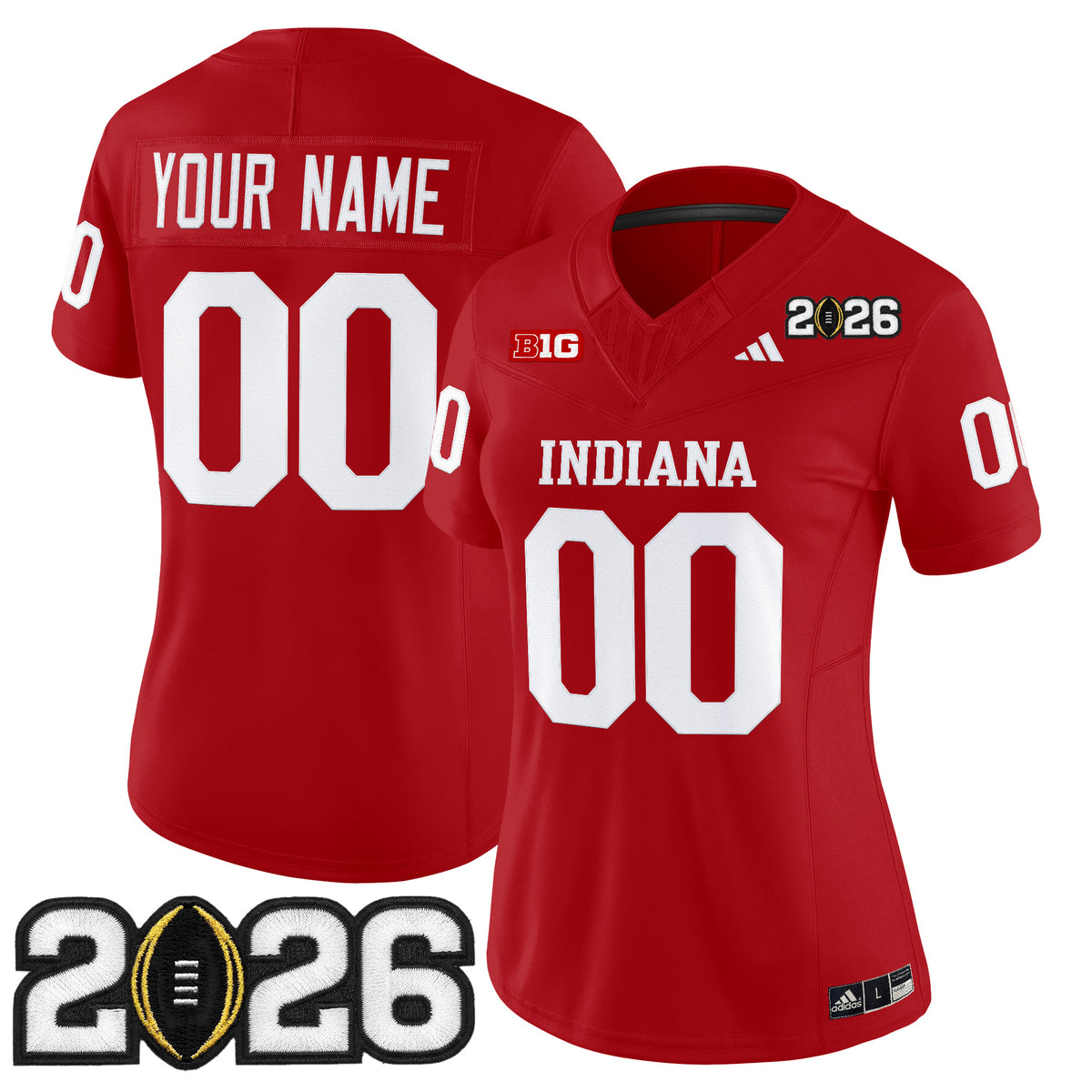 Indiana Hoosiers 2026 CFP Final Patch Vapor Limited Custom Jersey V2 - All Stitched