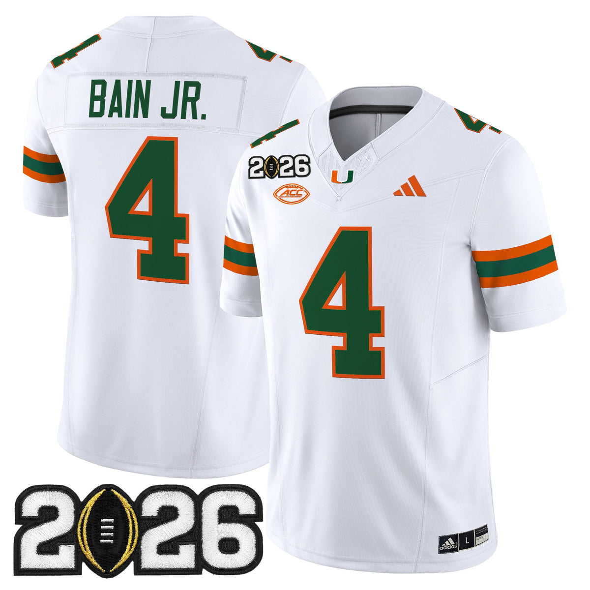 Men's Miami Hurricanes 2026 CFP Final Patch Vapor Limited Jersey - All Stitched