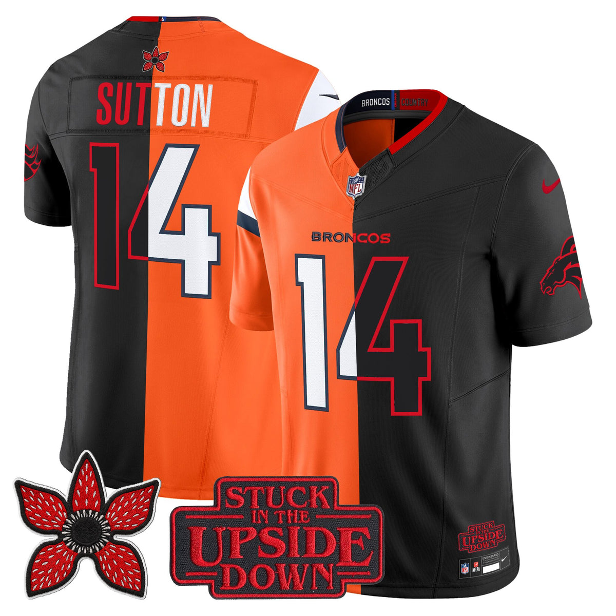Men's Denver Broncos 'Upside Down Edition' Vapor Limited Jersey - All Stitched