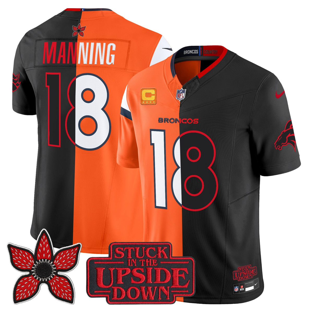 Men's Denver Broncos 'Upside Down Edition' Vapor Limited Jersey - All Stitched