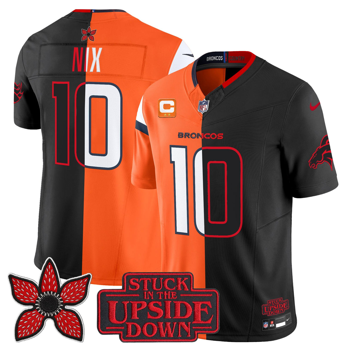 Men's Denver Broncos 'Upside Down Edition' Vapor Limited Jersey - All Stitched