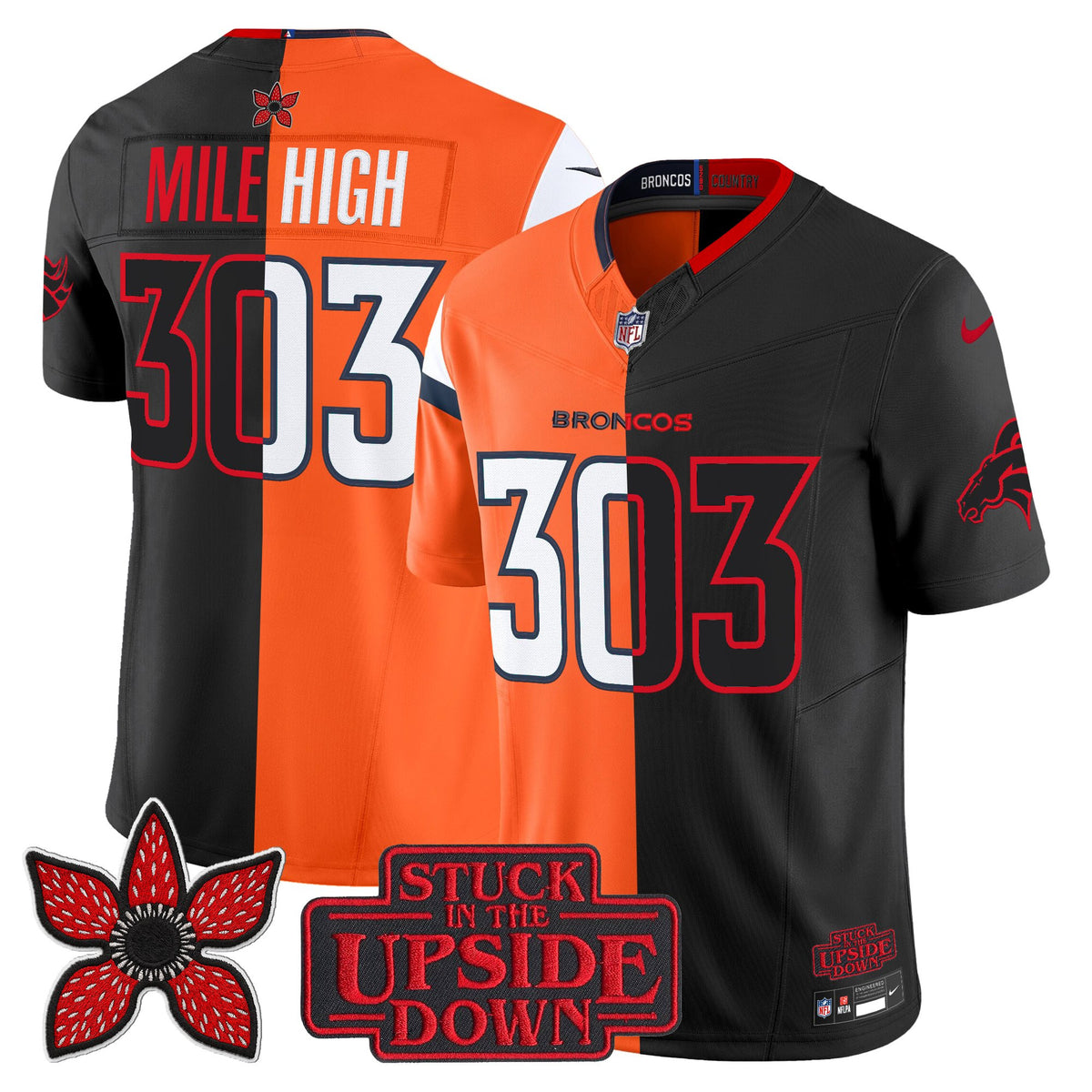 Men's Denver Broncos 'Upside Down Edition' Vapor Limited Jersey - All Stitched