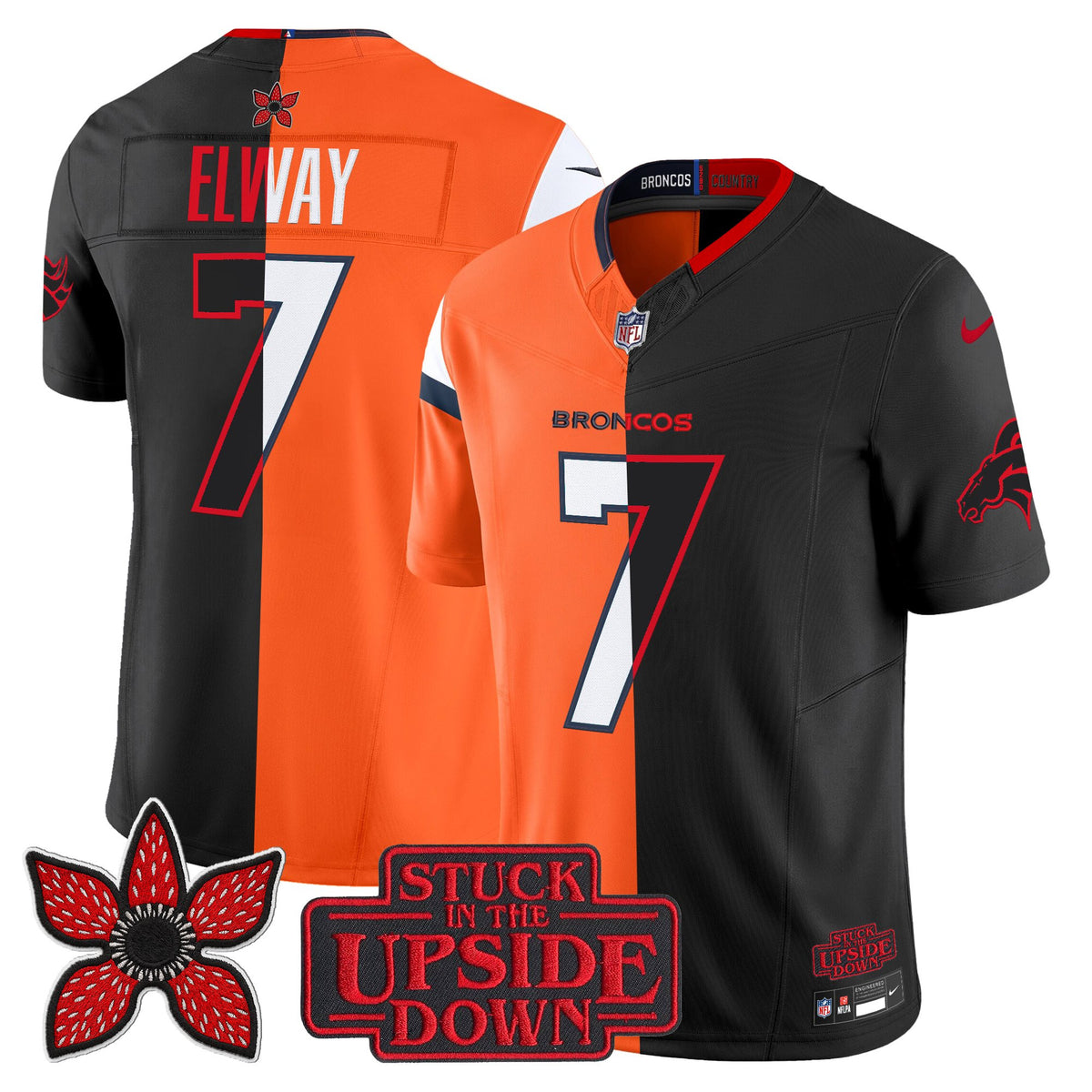 Men's Denver Broncos 'Upside Down Edition' Vapor Limited Jersey - All Stitched