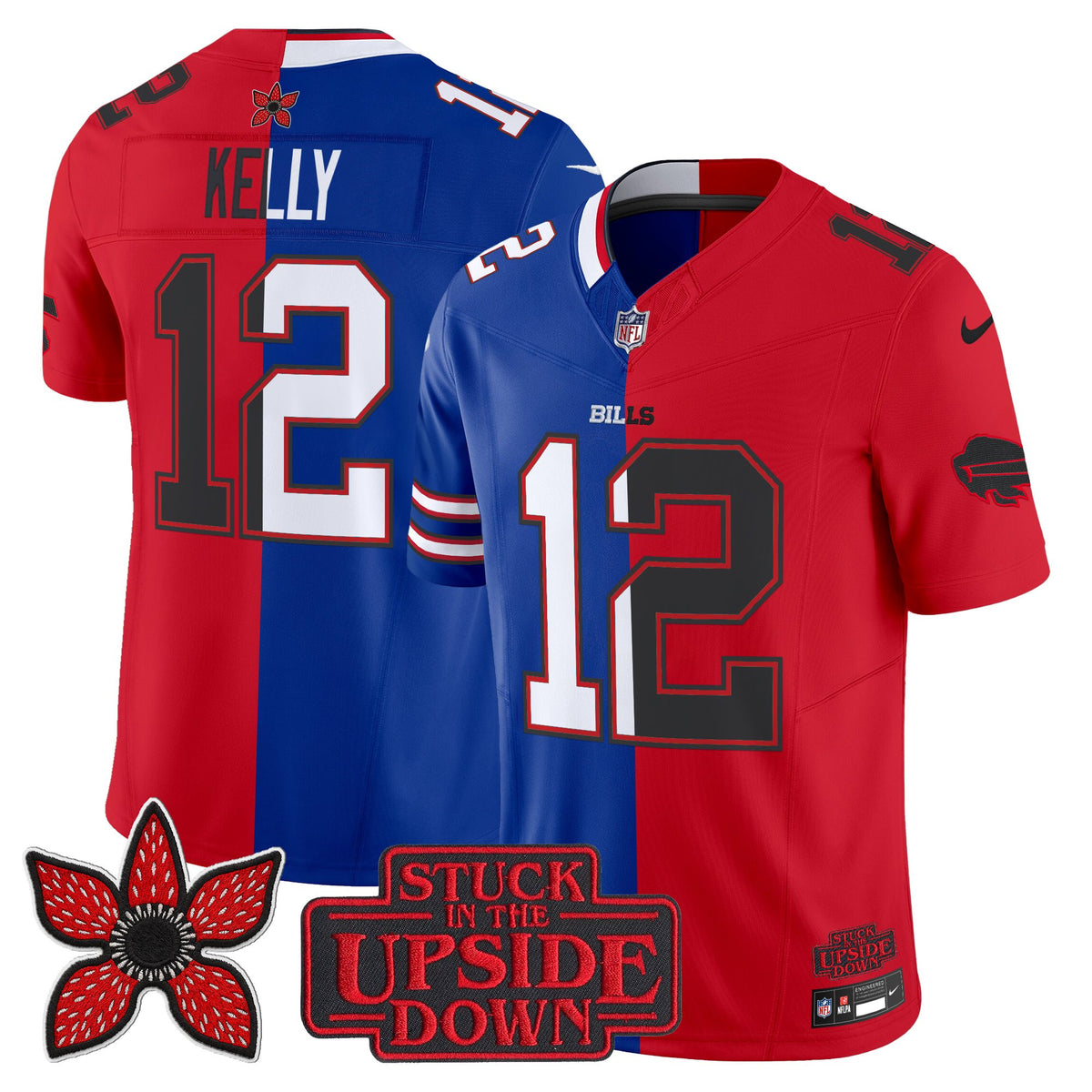 Men's Buffalo Bills 'Upside Down Edition' Vapor Limited Jersey - All Stitched