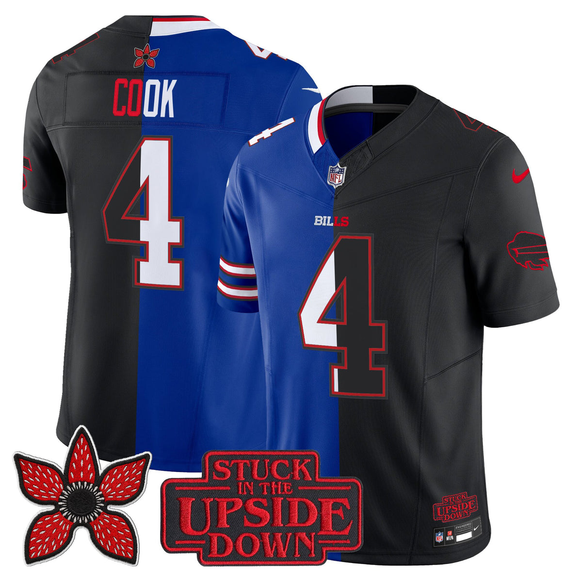 Men's Buffalo Bills 'Upside Down Edition' Vapor Limited Jersey - All Stitched