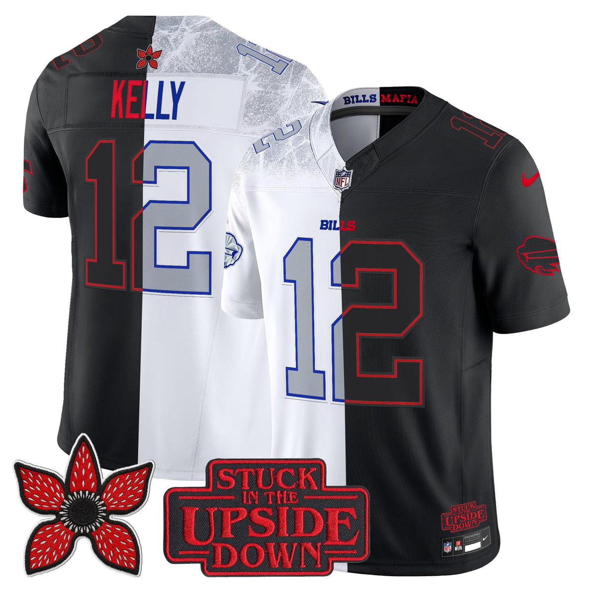 Men's Buffalo Bills 'Upside Down Edition' Vapor Limited Jersey - All Stitched