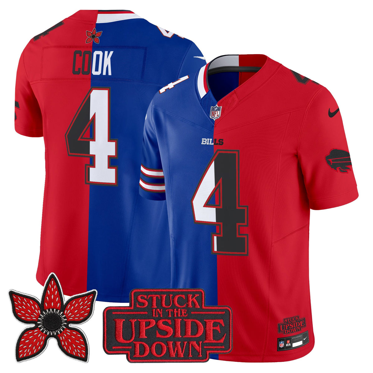 Men's Buffalo Bills 'Upside Down Edition' Vapor Limited Jersey - All Stitched