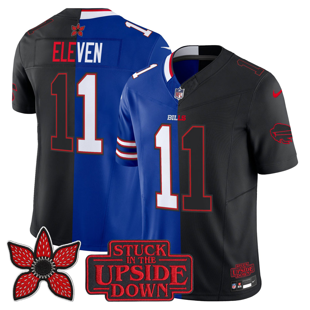Men's Buffalo Bills 'Upside Down Edition' Vapor Limited Jersey - All Stitched