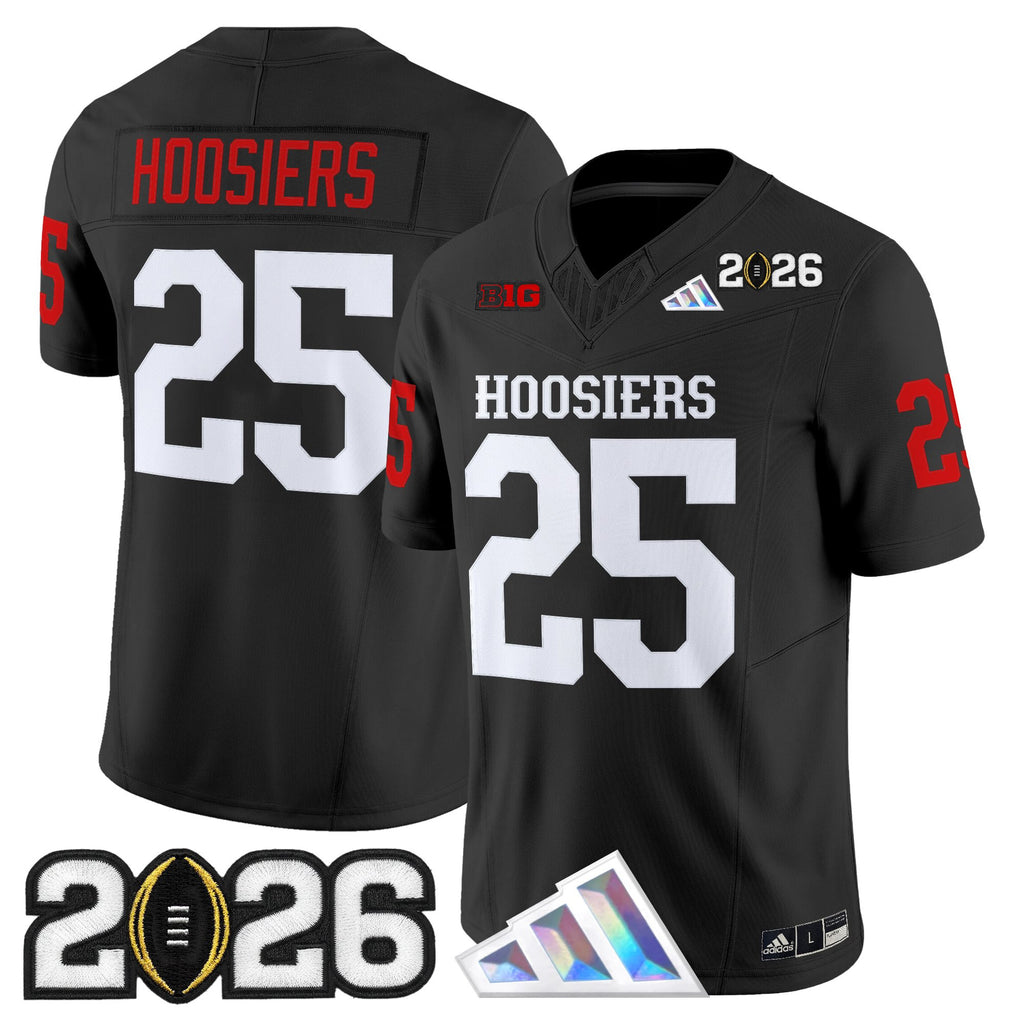 Men's Indiana Hoosiers 2026 CFP Final Patch Vapor Limited Jersey V4 - All Stitched