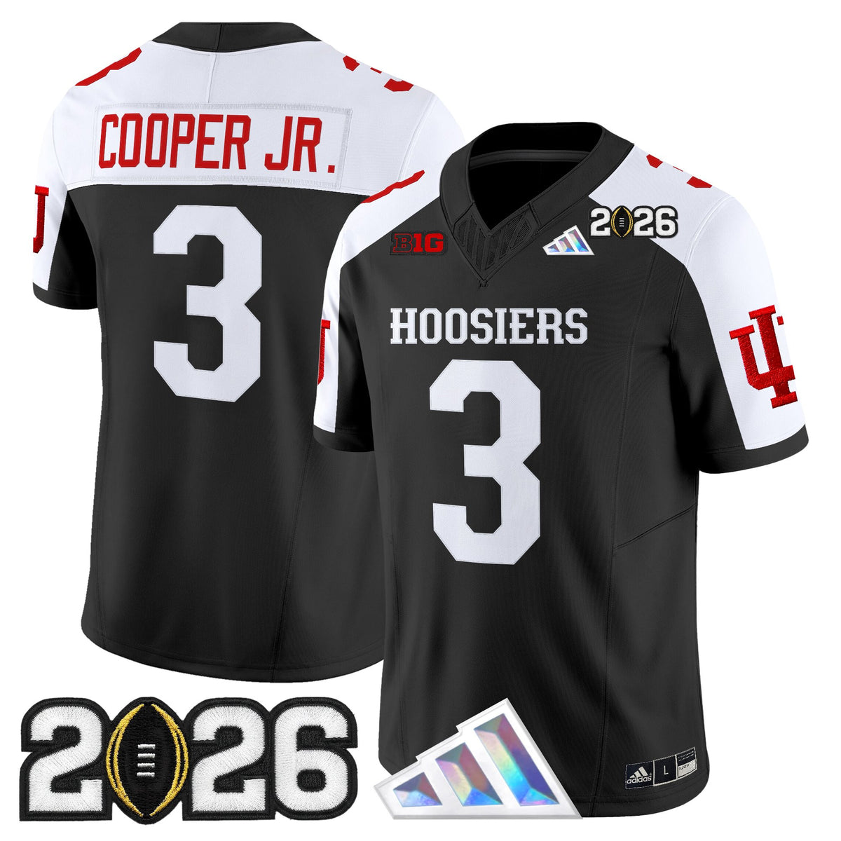 Men's Indiana Hoosiers 2026 CFP Final Patch Vapor Limited Jersey V4 - All Stitched