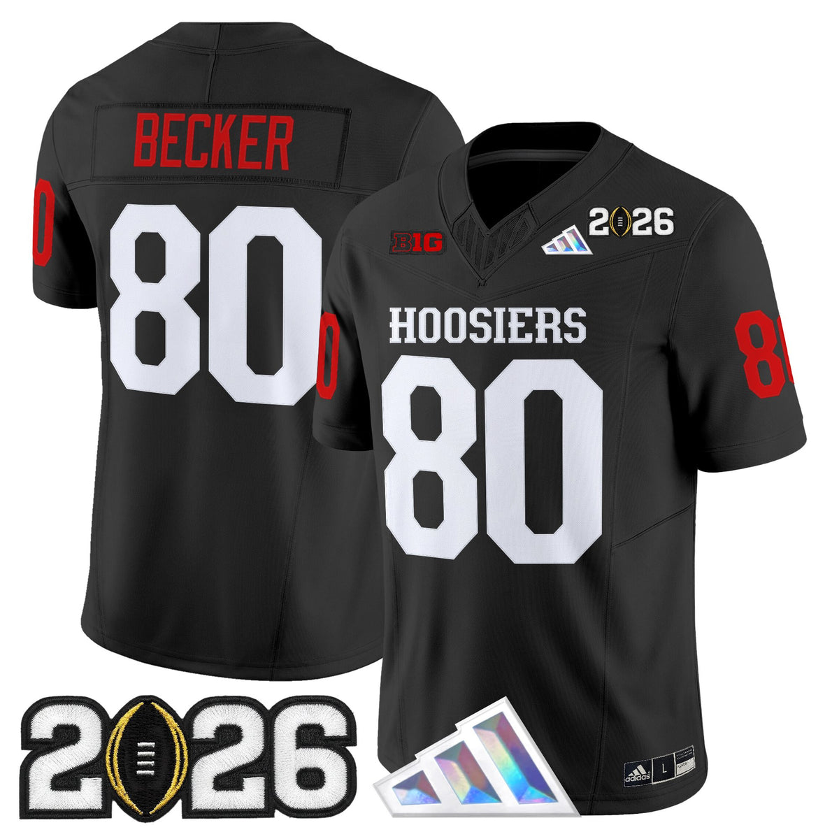 Men's Indiana Hoosiers 2026 CFP Final Patch Vapor Limited Jersey V4 - All Stitched