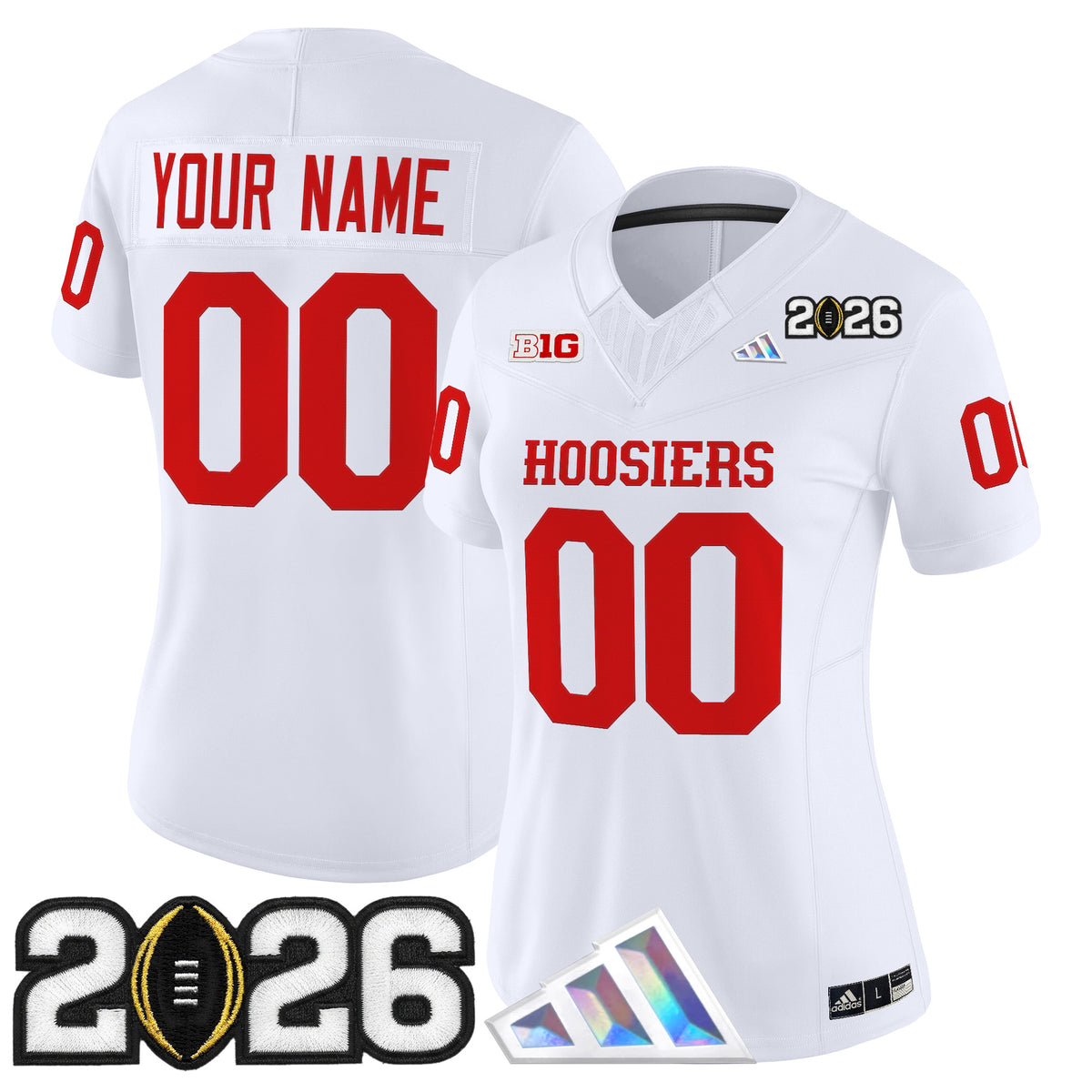 Indiana Hoosiers 2026 CFP Final Patch Vapor Limited Custom Jersey V4 - All Stitched
