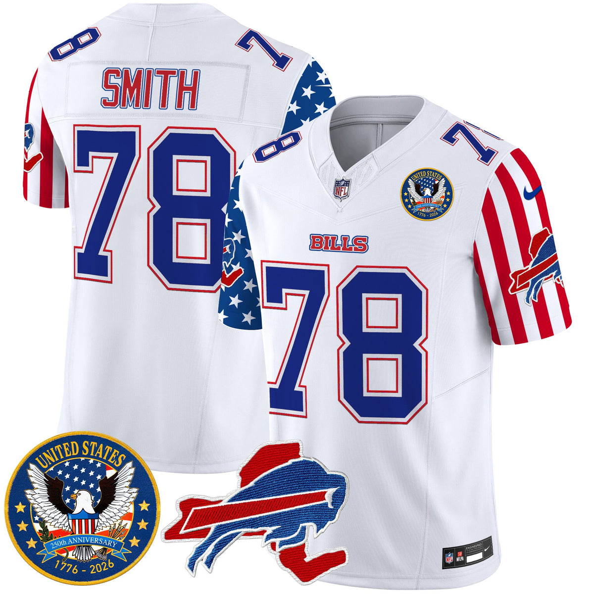 Men's Buffalo Bills "America250 Edition" Style Vapor Limited Jersey - All Stitched