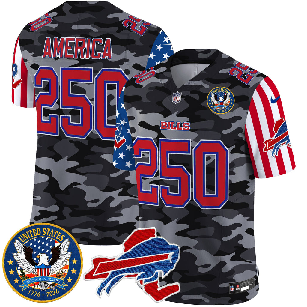 Men's Buffalo Bills "America250 Edition" Style Vapor Limited Jersey - All Stitched