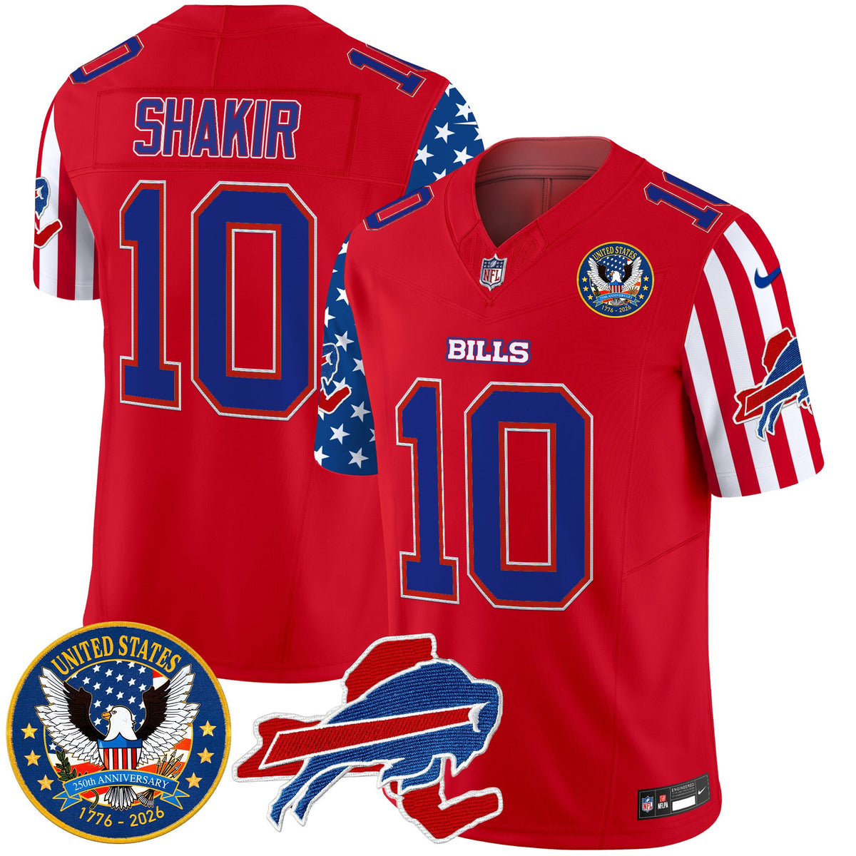 Men's Buffalo Bills "America250 Edition" Style Vapor Limited Jersey - All Stitched