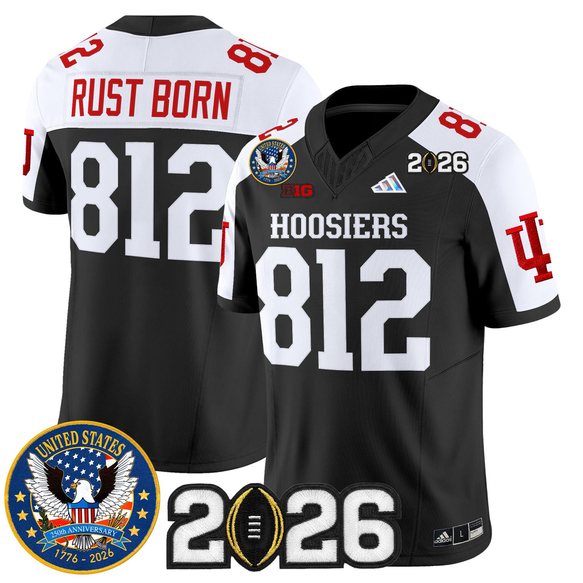 Men's Indiana Hoosiers "United States 250th Anniversary Patch" Vapor Limited Jersey - All Stitched