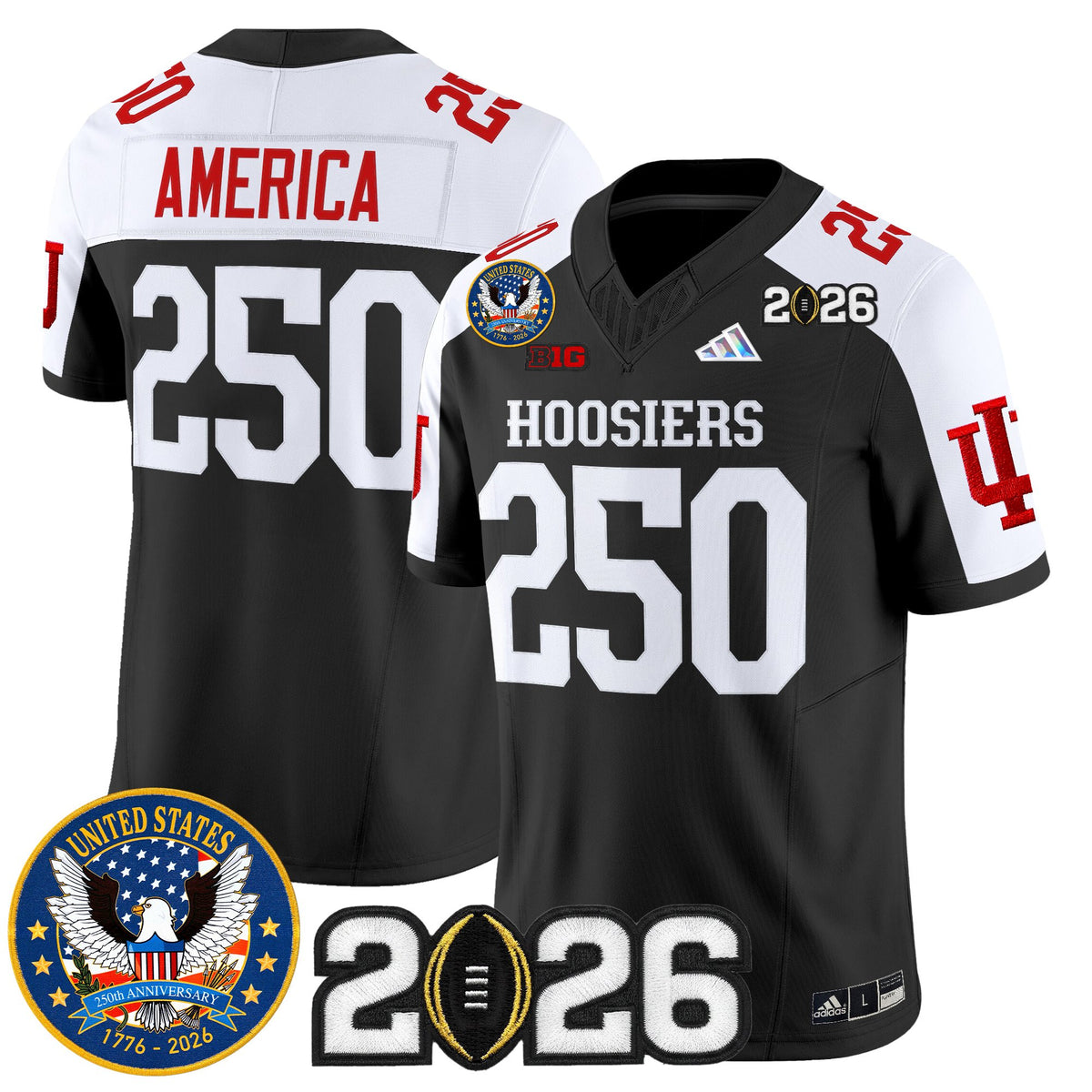Men's Indiana Hoosiers "United States 250th Anniversary Patch" Vapor Limited Jersey - All Stitched