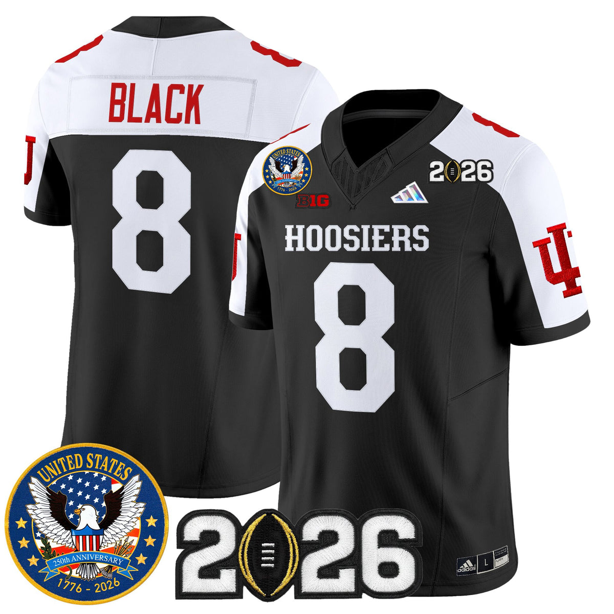 Men's Indiana Hoosiers "United States 250th Anniversary Patch" Vapor Limited Jersey - All Stitched