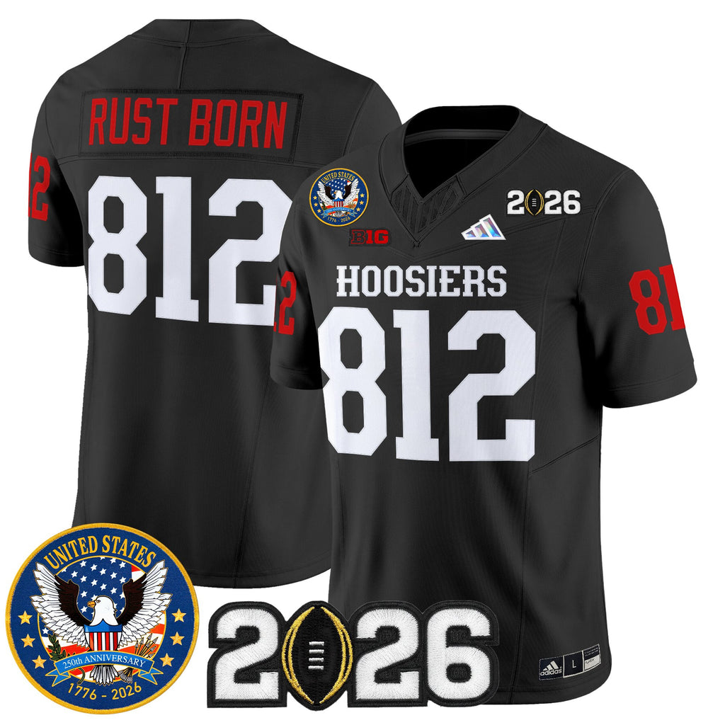 Men's Indiana Hoosiers "United States 250th Anniversary Patch" Vapor Limited Jersey - All Stitched