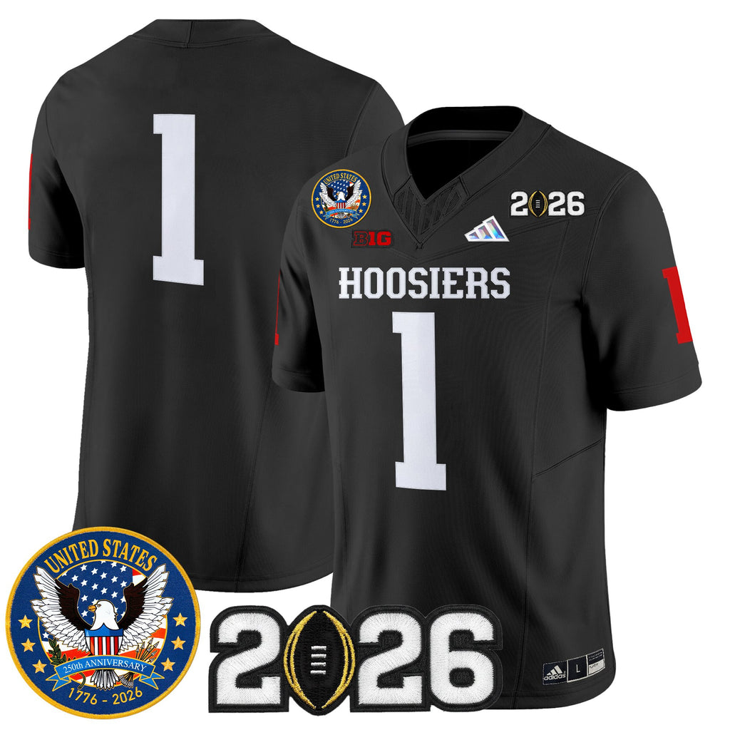 Men's Indiana Hoosiers "United States 250th Anniversary Patch" Vapor Limited Jersey - All Stitched
