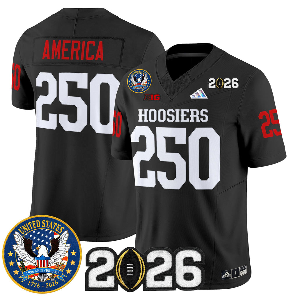 Men's Indiana Hoosiers "United States 250th Anniversary Patch" Vapor Limited Jersey - All Stitched