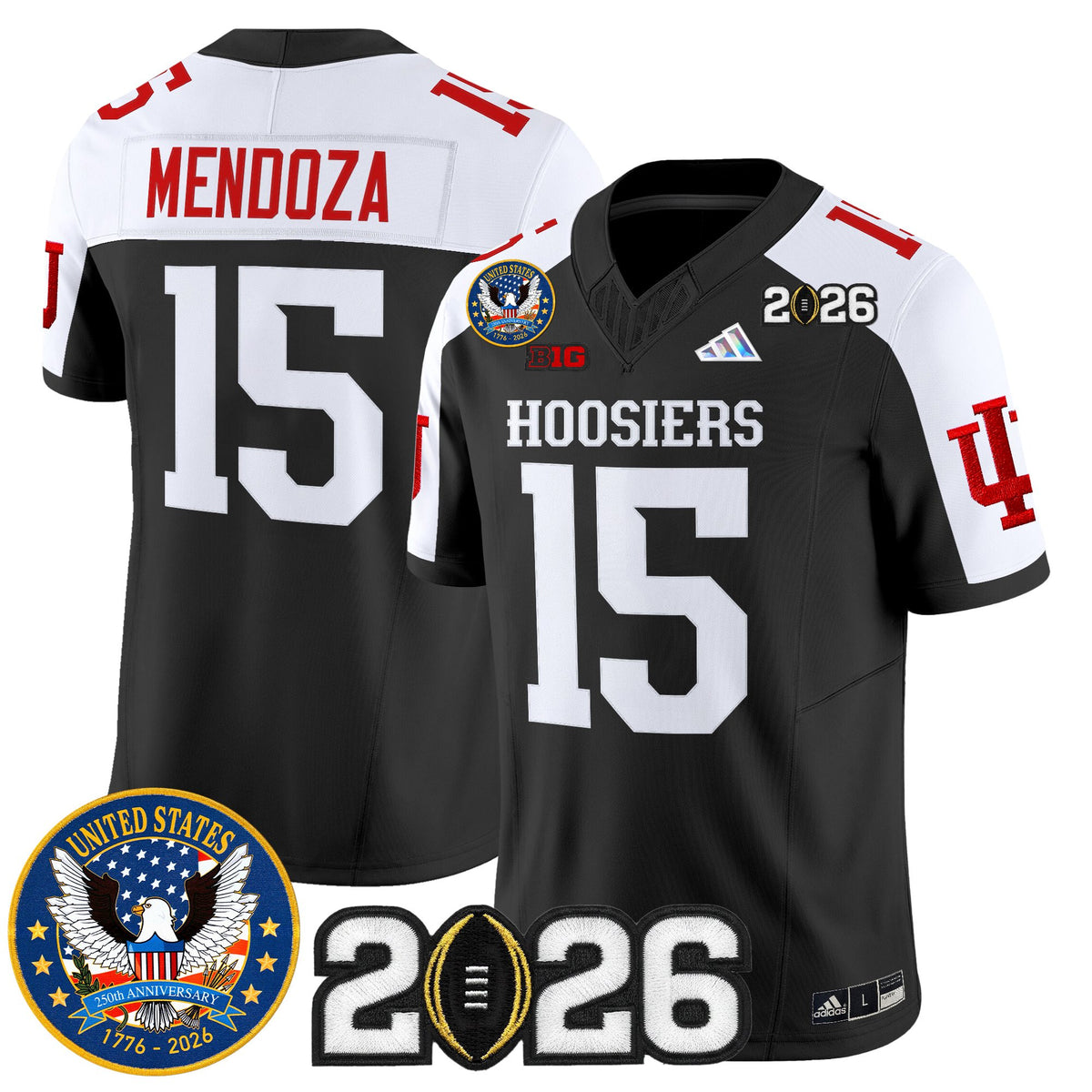Men's Indiana Hoosiers "United States 250th Anniversary Patch" Vapor Limited Jersey - All Stitched